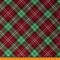 Mook Fabrics Christmas Diagonal Plaid Red Green 100% Cotton Fabric By the yard